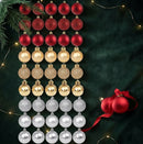 Kit 15 Ou 30 Bolas De Natal 4cm Mistas Lisa Fosca E Glitter Decorativas