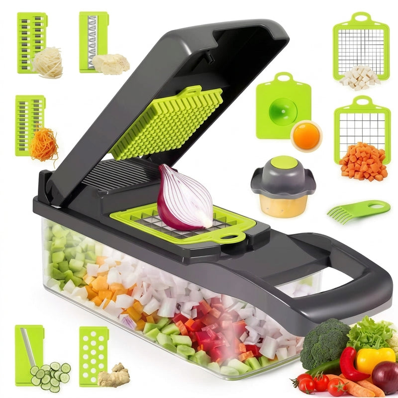 Fatiador Ralador e Picador De Legumes 16 Em 1 Kit Cortador De Salada Em Cubos
