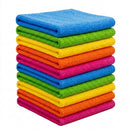 Kit 10 Panos De Microfibra 30x30 cm Multiuso Flanela Alta Absorção