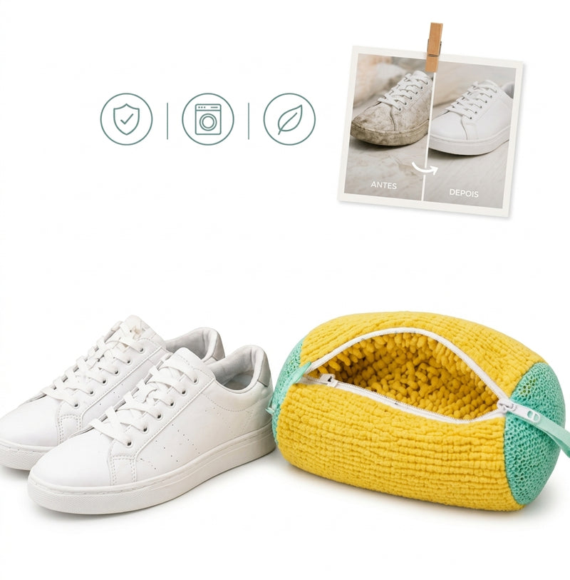 Kit 2 Sacos De Lavar Tênis Em Máquina Protege Calçados Não Estraga. No kit (R$33,95 cada)