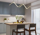 Luminária Pendente LED Raio Minimalista Alumínio Design Moderno Bivolt