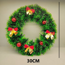 Guirlanda Verde 30Cm Para Porta Com Sinos Ou Bola Ou Laço Enfeite De Natal Decoração Natalina