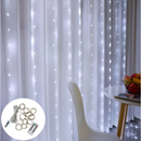 Cortina De LED 3x3M 300 LEDs Com Controle Remoto USB 8 Funções Natal
