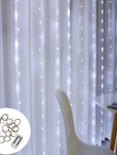 Cortina De led Fio De Fada 300 LED 3X3M 8 Modos Com Controle Para Decoração Quarto/Natal/Casamento