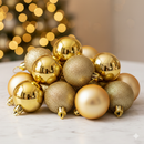 Kit 15 Ou 30 Bolas De Natal 4cm Mistas Lisa Fosca E Glitter Decorativas