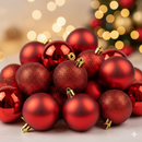 Kit 15 Ou 30 Bolas De Natal 4cm Mistas Lisa Fosca E Glitter Decorativas