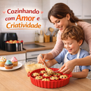 Kit 6 Forma de Silicone para Fritadeira Air Fryer com Alça Antiaderente Cozinha