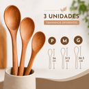 Colher De Pau Madeira Para Cozinha Cabo Resistente