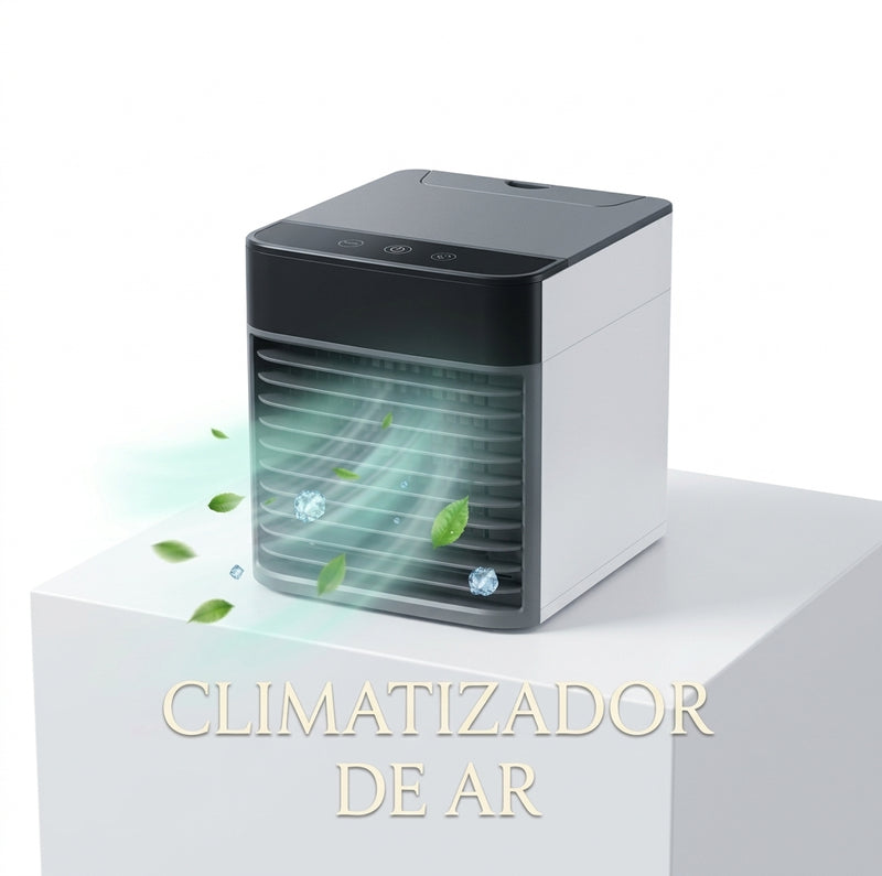 Mini Ventilador Climatizador Ar Condicionado Portátil USB Mesa Promoção