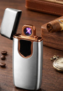 Isqueiro Elétrico Touch USB Recarregável Sem Chama À Prova De Vento