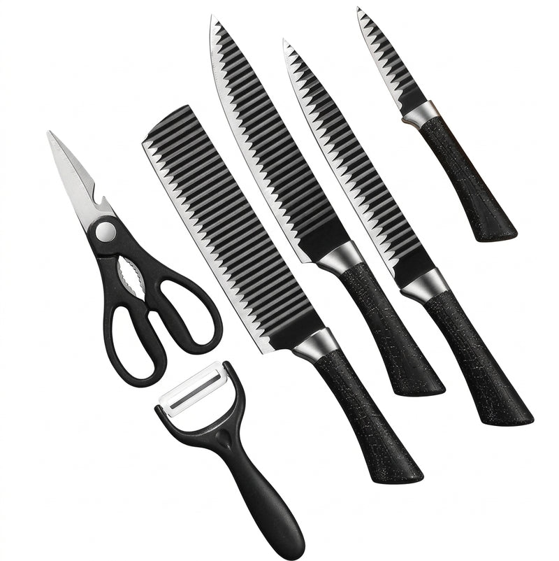 Kit Facas Cozinha E Churrasco Inox Lâmina Afiada Promoção