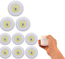 Kit Luminária LED Spot Autoadesivo Sem Furo Para Armário E Closet Com Controle