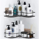 Kit 2 Prateleiras Suporte Com Alto Adesivos Para Parede Banheiro