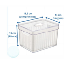 Kit 01, 02 ou 04 Organizadores de Geladeira 3,8L Cesto Tampa Multiuso Alimentos Verduras Plastutti