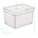 Kit 01, 02 ou 04 Organizadores de Geladeira 3,8L Cesto Tampa Multiuso Alimentos Verduras Plastutti