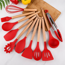 Kit Utensílios de Cozinha Silicone 12 Peças Completo Antiaderente Resistente