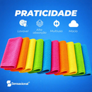 Kit 10 Flanela Microfibra Limpa Vidro Pia Pano Multiuso Tipo